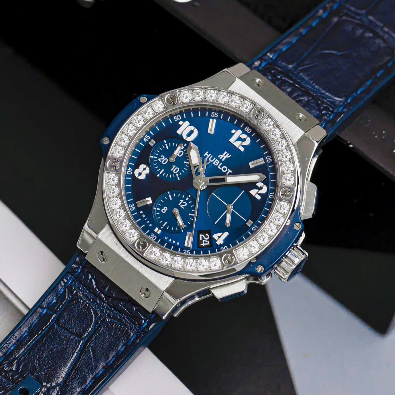 Đồng Hồ Hublot Big Bang Ceramic Blue Diamonds 41mm 6