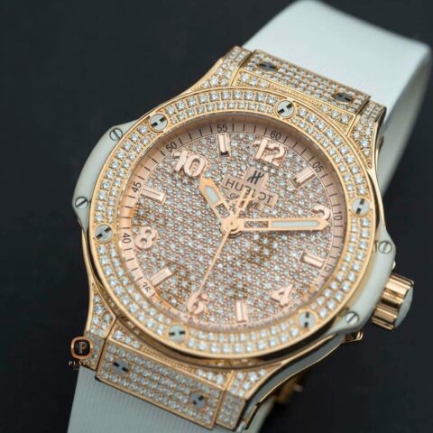 Đồng Hồ Hublot Big Bang One Click King Gold White Full Pavé 39mm