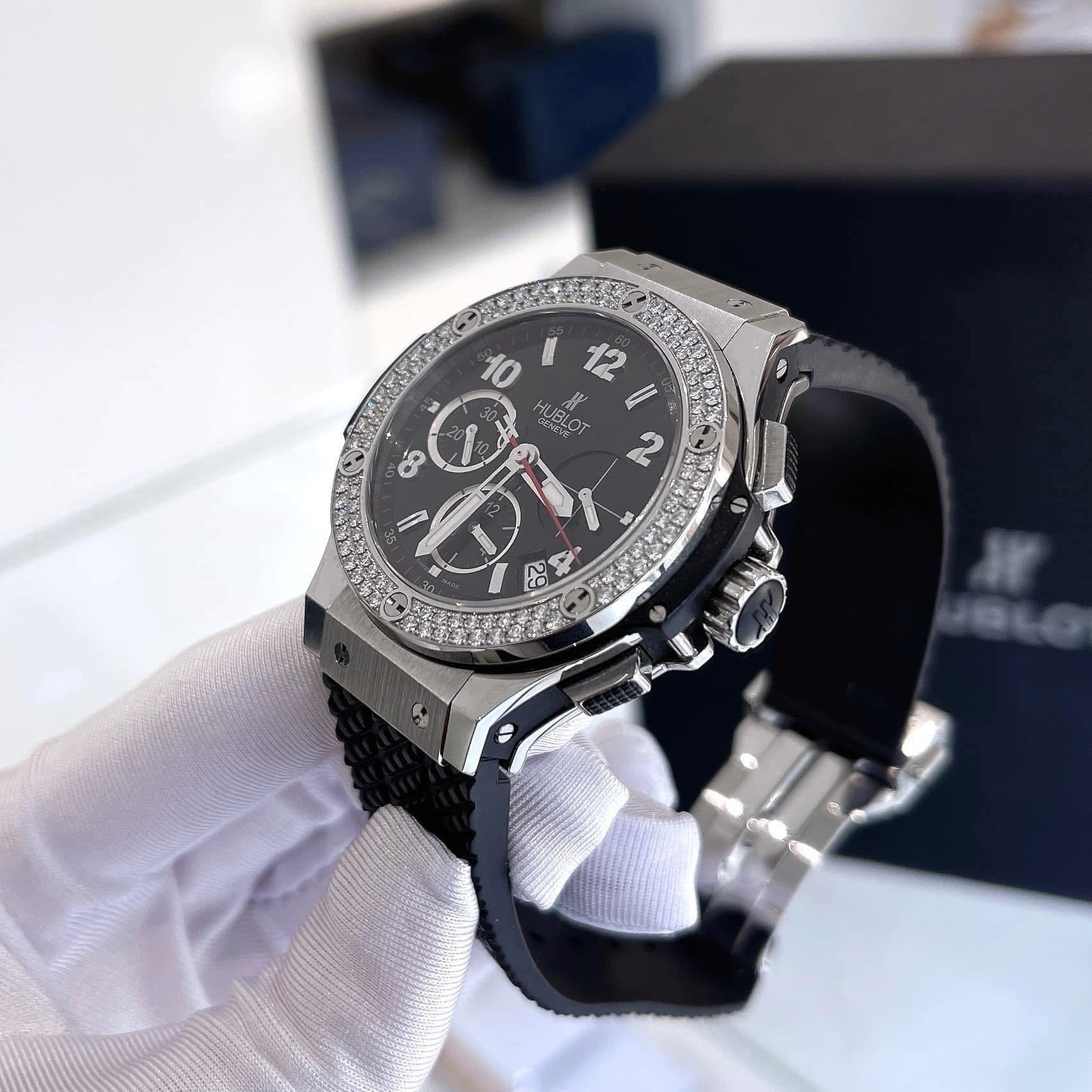 Đồng Hồ Hublot Bigbang Chronograph Benzel Diamond New 5