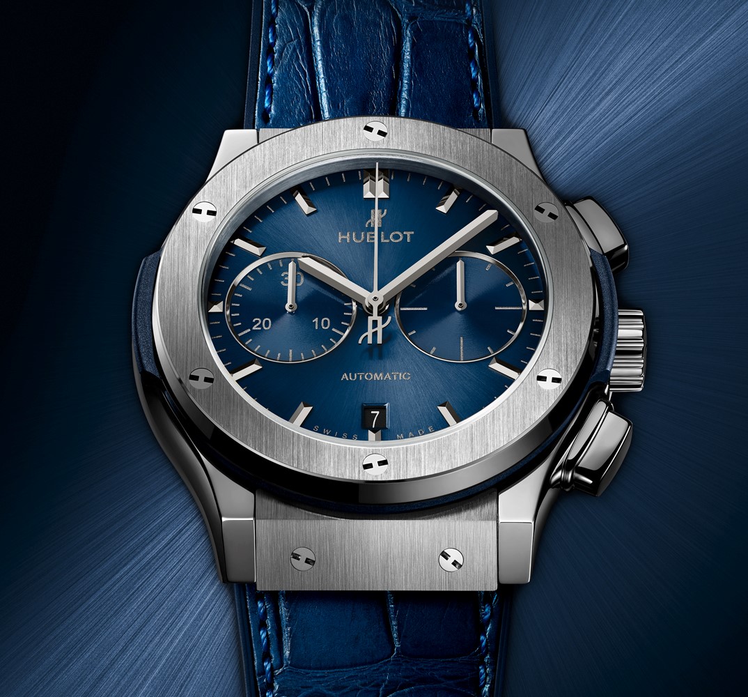 Đồng Hồ Hublot Classic Fusion Chronograph Titanium Blue 45mm 3