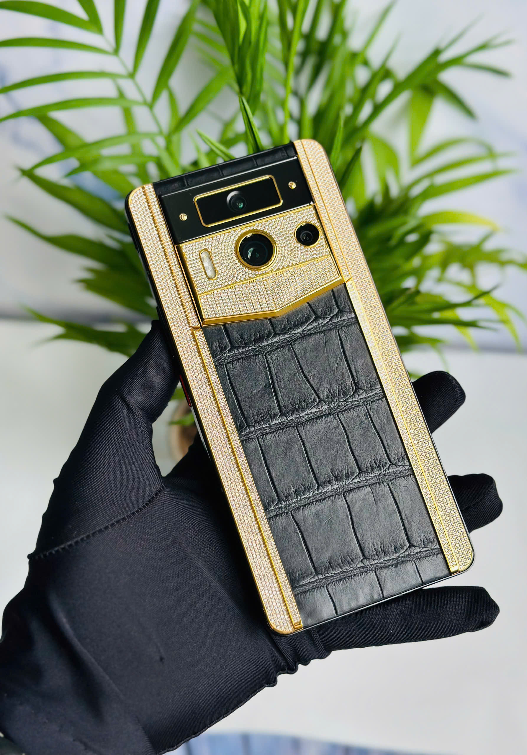 Meta 2 Alligator full Diamonds gold 99% fullbox
